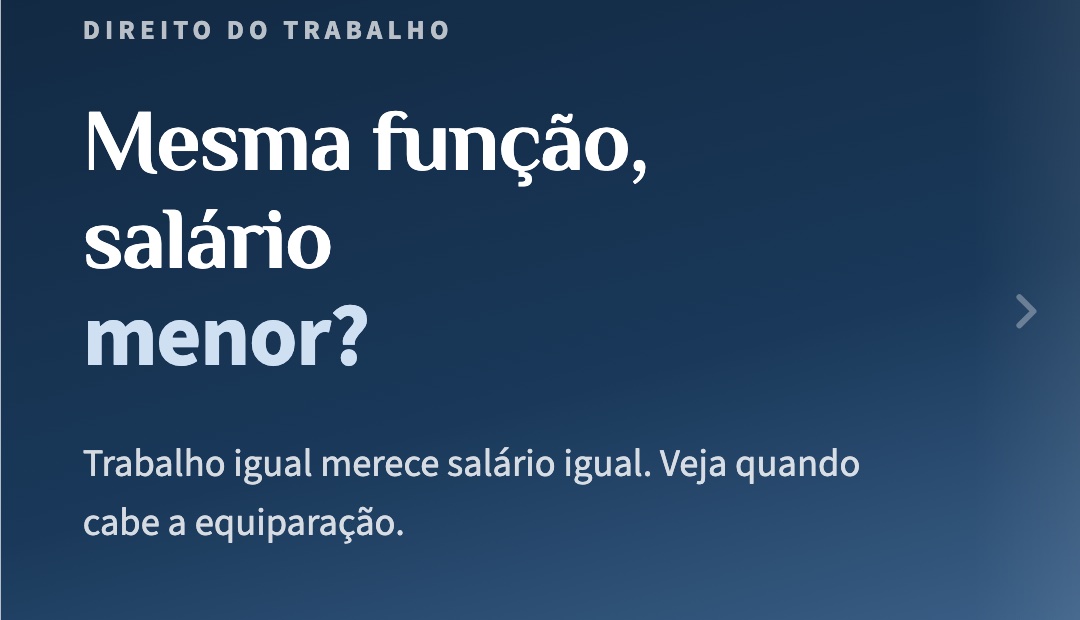 Equiparação salarial: quando cabe